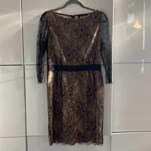 Beautiful Obakki lace overlay dress, circa 2009, in great condition.
